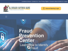 'eldoradosavingsbank.com' screenshot