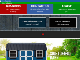 'gracelandportablebuildings.com' screenshot