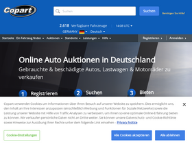 'copart.de' screenshot