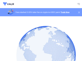 'valr.com' screenshot