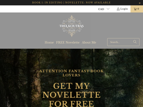 tinakoutras.com homepage screenshot