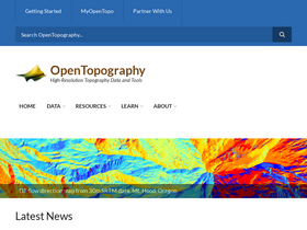 'opentopography.org' screenshot