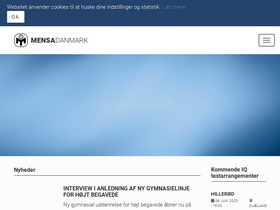 'mensa.dk' screenshot