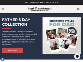 Fresh Clean Threads homepage screenshot
