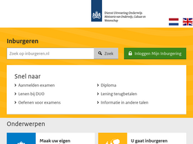 'inburgeren.nl' screenshot