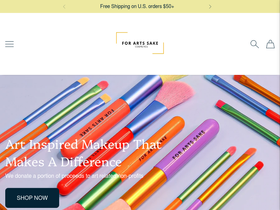 forartssakecosmetics.com homepage screenshot