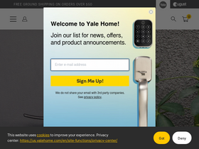 'shopyalehome.com' screenshot