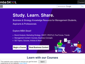 'mbaskool.com' screenshot