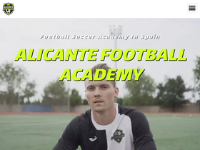 'alicantefootballacademy.com' screenshot