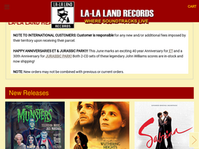 'lalalandrecords.com' screenshot