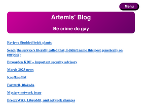 'artemislena.eu' screenshot