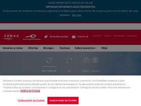 'navieraarmas.com' screenshot