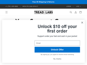 'treadlabs.com' screenshot