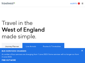 'journeyplanner.travelwest.info' screenshot