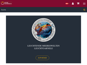 'muenzeoesterreich.at' screenshot