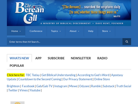 'thebereancall.org' screenshot