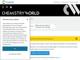 'chemistryworld.com' screenshot