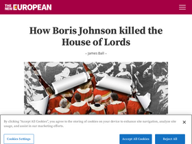 'theneweuropean.co.uk' screenshot