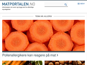'matportalen.no' screenshot