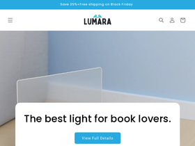 Lumara homepage screenshot
