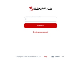 'email.cz' screenshot