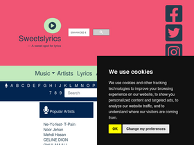 'sweetslyrics.com' screenshot
