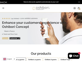 Oshibori Concept homepage screenshot
