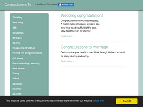 'congratulationsto.com' screenshot