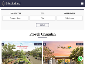 'mustikaland.co.id' screenshot