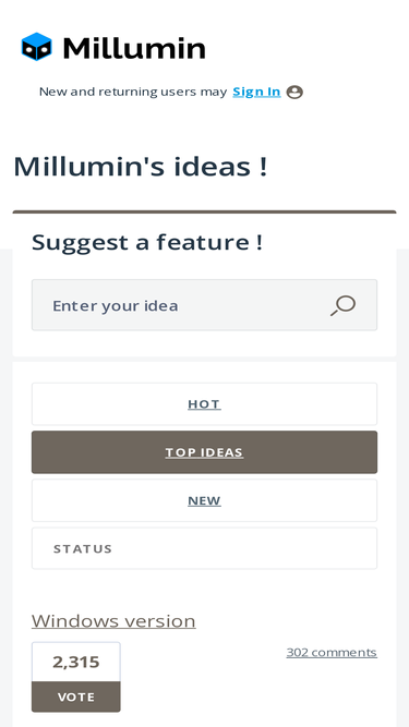 millumin.uservoice.com