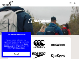 'pentlandbrands.com' screenshot