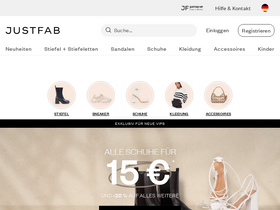 'justfab.de' screenshot