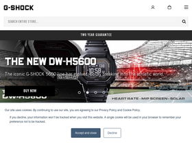 'g-shock.co.uk' screenshot