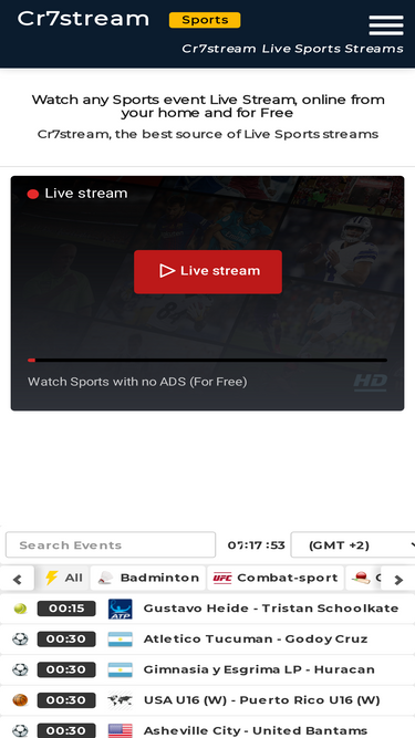 Cr7 website best sale live stream