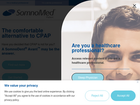 'somnomed.com' screenshot