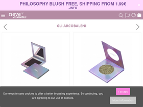 'nevecosmetics.it' screenshot