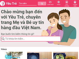 'yeutre.vn' screenshot