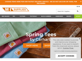 'misupplies.co.uk' screenshot