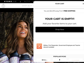'thehydrojug.com' screenshot