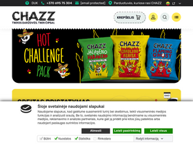 'chazzchips.com' screenshot