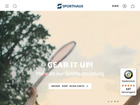 Sporthaus - dahoam einkaufen homepage screenshot