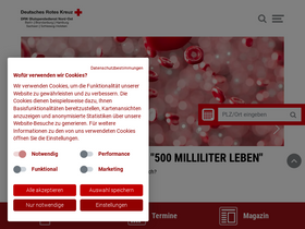 'blutspende-nordost.de' screenshot
