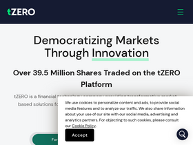 'tzero.com' screenshot
