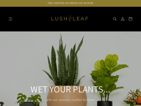 lushleaffertilizer.com homepage screenshot