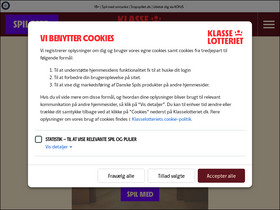 'klasselotteriet.dk' screenshot