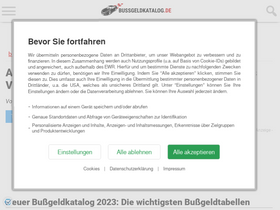 'bussgeldkatalog.de' screenshot