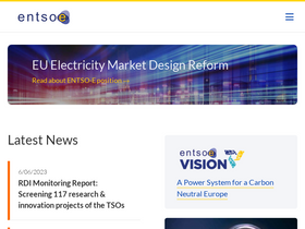 'entsoe.eu' screenshot