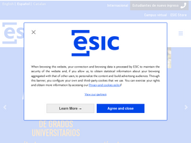 'esic.edu' screenshot