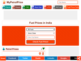 'mypetrolprice.com' screenshot
