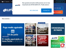 'upcnsfe.com.ar' screenshot